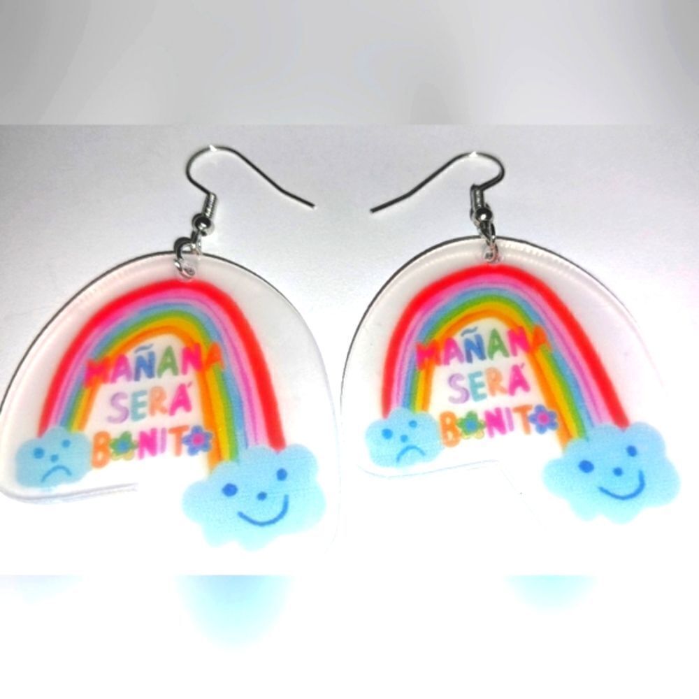 Colorful fun rainbow earrings - Picture 6 of 8